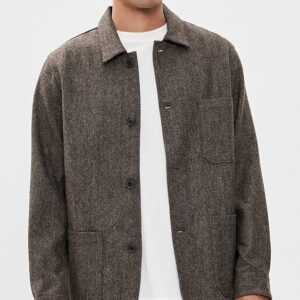 Portuguese Flannel Labura Wool Herringbone Jacket Labura Wool Herringbone Jacket