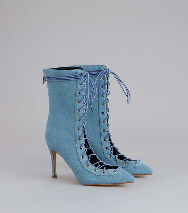 Windsor Lace It Up Stiletto Booties