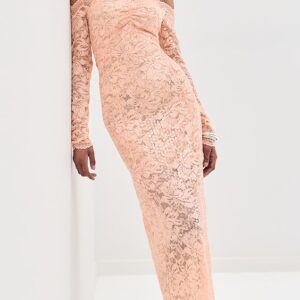 rabanne Lace Sequin Robe Dress