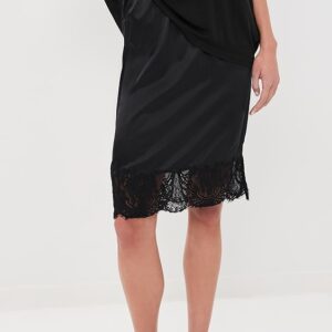 CO Lace Silk Slip Skirt