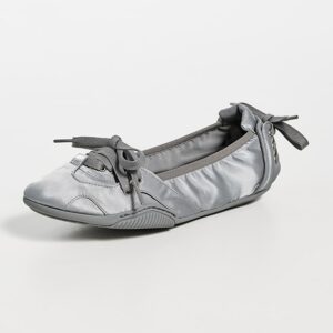 Acne Studios Lace Up Satin Ballet Flats