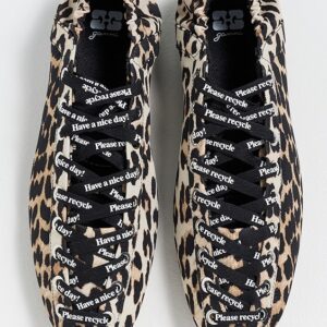 Lace Up Sporty Ballerina Nylon Sneakers