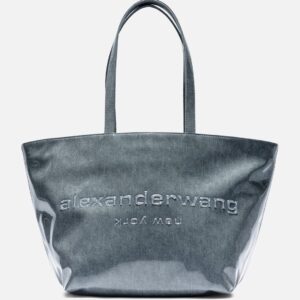 Alexander Wang Lacquered Denim Punch Large Tote