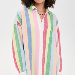 Faherty Laguna Linen Mini Shirtdress