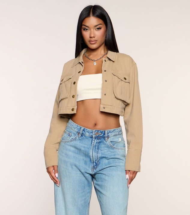 Windsor Laid-Back Looks Twill Cropped Jacket