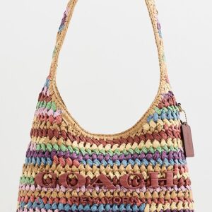 Large Weave Straw Brooklyn Shoulder Bag