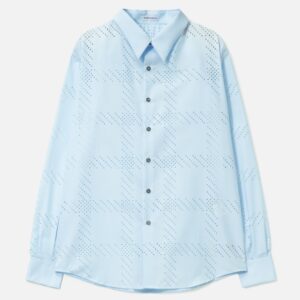 Laser Check Perforated Shirt
