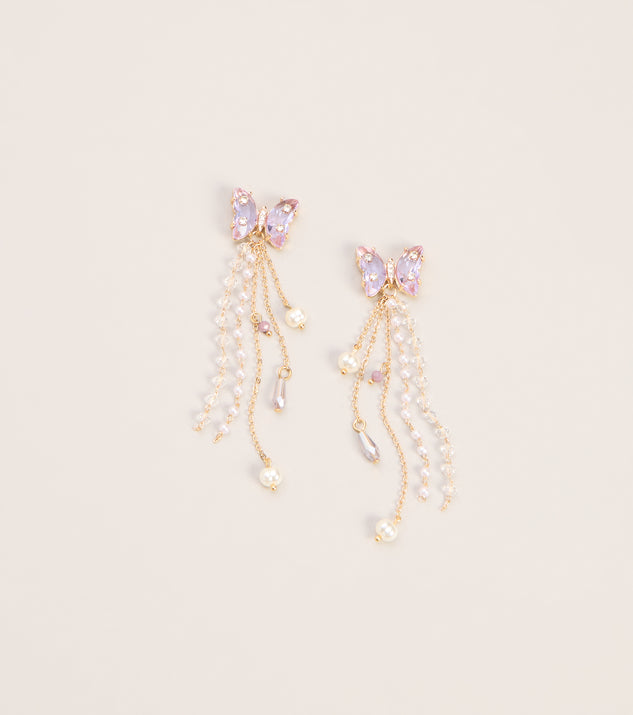 Windsor Late Night Flutter Butterfly Drop Earrings
