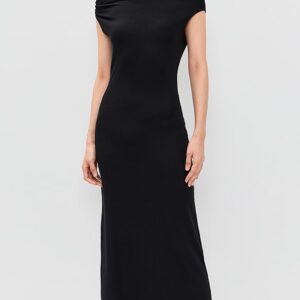 Leset Lauren Ruched Asymmetrical Shoulder Dress