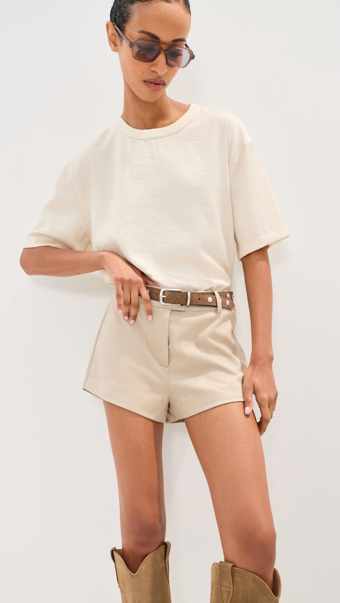 LE BOP Josie Faux Suede Hot Shorts - Image 3