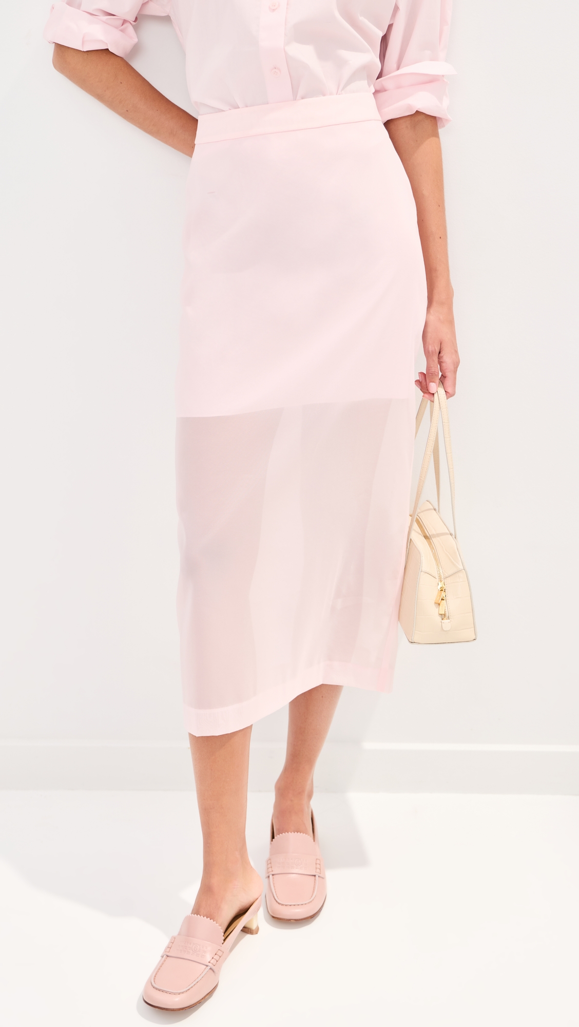 LE BOP Olivia Organza Midi Skirt - Image 2