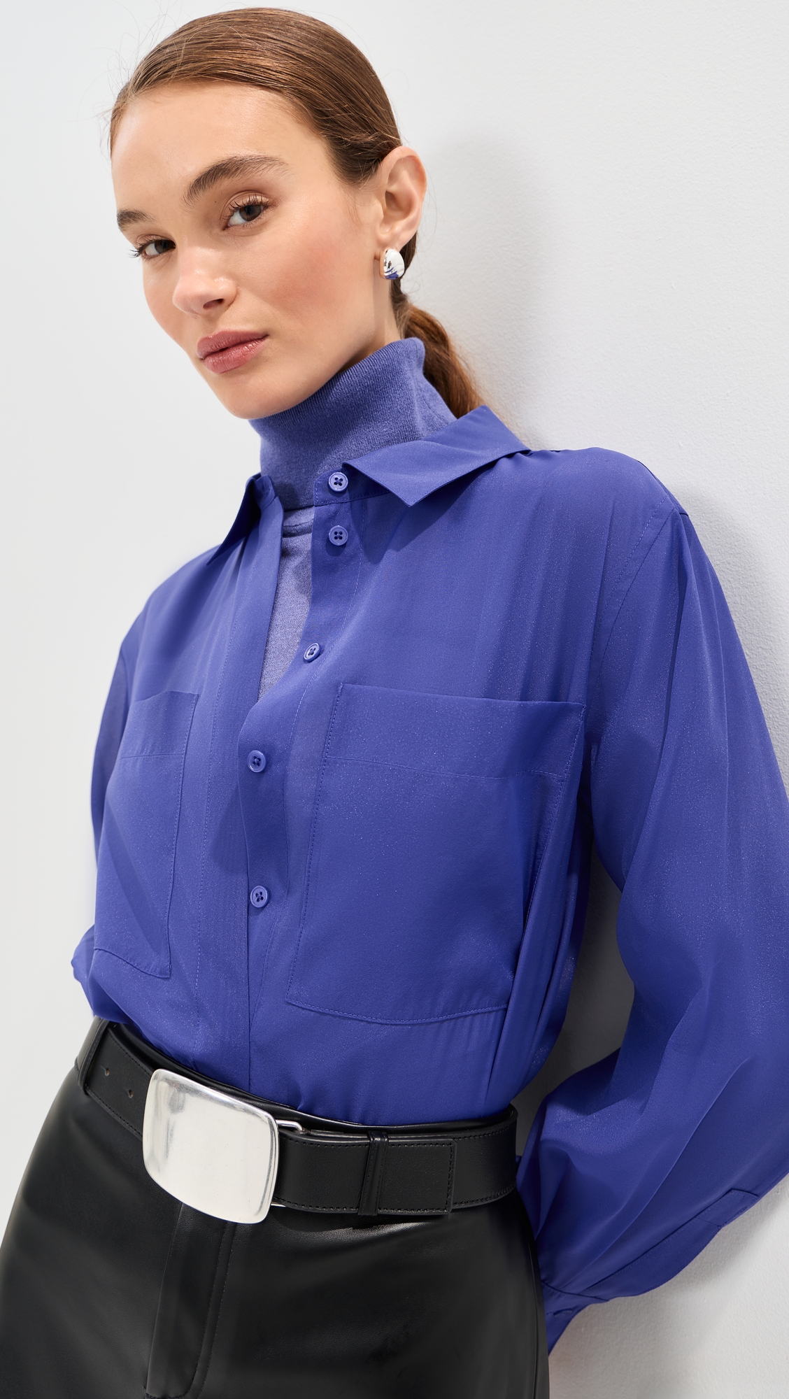 LE BOP Organza Button Down - Image 2