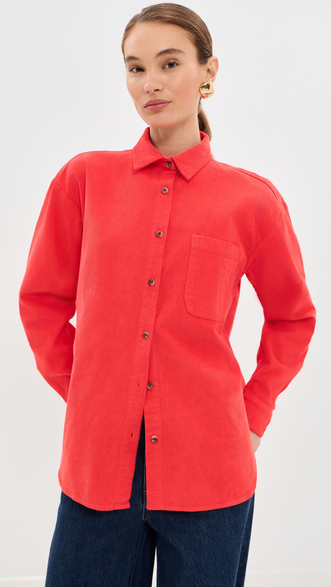 LE BOP Winnie Corduroy Button Down Shirt - Image 3