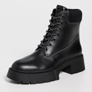 Coach Leah Platform Leather Lace Up Booties