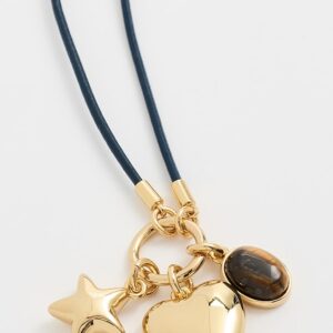 Madewell Leather Heart Charm Clip Necklace