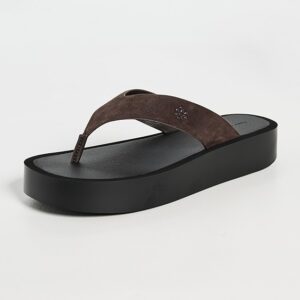 Tory Burch Leather Platform Flip Flops