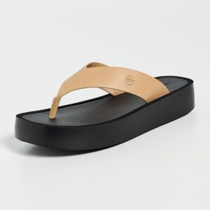 Tory Burch Leather Platform Flip Flops
