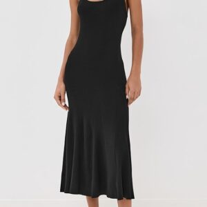 Leather Racerback Midi Dress