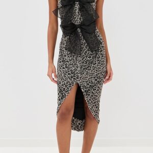 By Efrain Mogollon Leopard Lazo Castano Dress Leopard Lazo Castano Dress