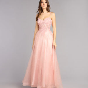 Lexi Glitter Corset A-Line Ball Gown