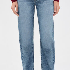Lexi Mid Rise Bowed Straight Jeans