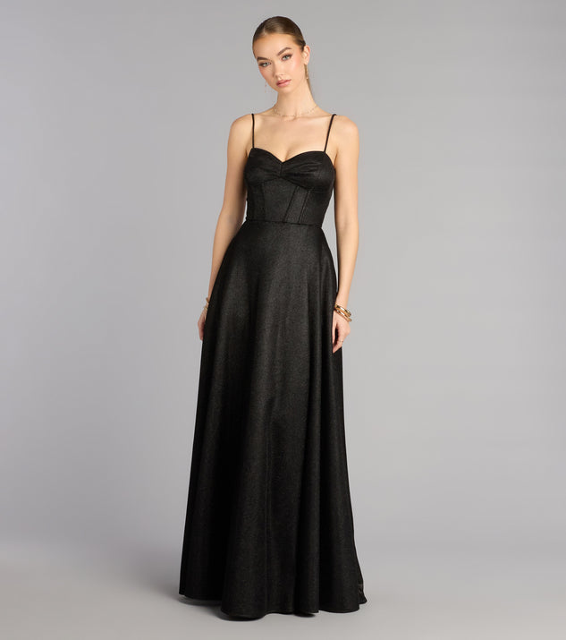 Windsor Leyla Glitter Woven A-Line Dress