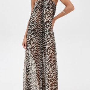 GANNI Light Chiffon Halterneck Dress