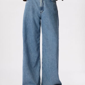 Light Wash Full Length Wide Leg Jean Light Wash Full Length Wide Leg Jean