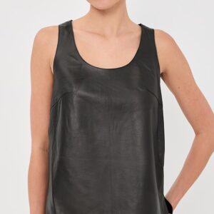Tibi Lightweight Leather Tank Top