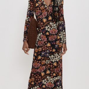 Lili Black Long Sleeve Maxi Dress