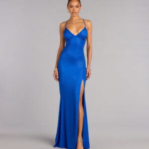 Windsor Liliana Rhinestone Lace-Up Formal Dress Liliana Rhinestone Lace-Up Formal Dress