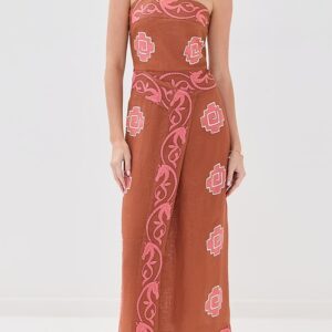 Johanna Ortiz Linen Ancient Ankle Dress