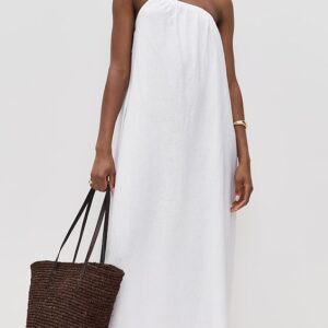 Stateside Linen Asymmetric Tie Maxi Dress Linen Asymmetric Tie Maxi Dress