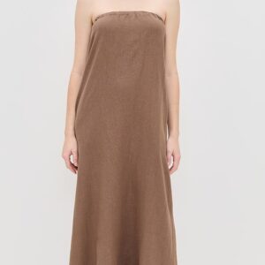 Linen Column Maxi Dress
