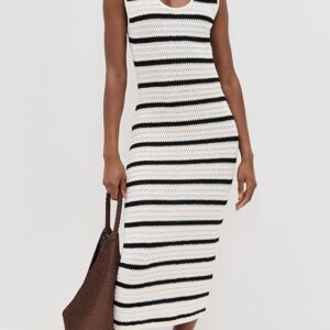 LE JEAN Linen Crochet Dress