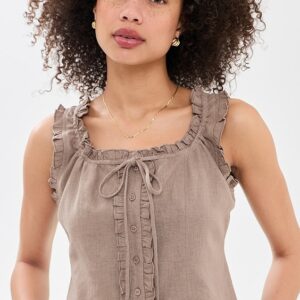 LE JEAN Linen Ruffle Cami