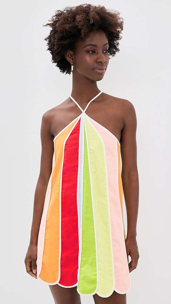 English Factory Linen Umbrella Mini Dress