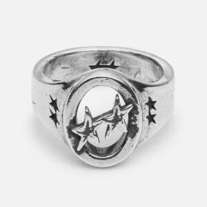 TwoJeys Link Stars Ring Silver Link Stars Ring Silver