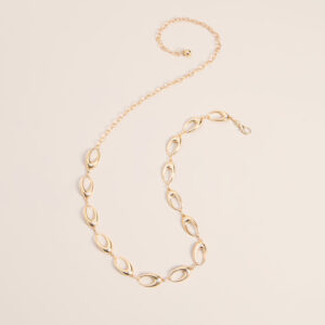 Linked In Bloom Oval Chain Belt