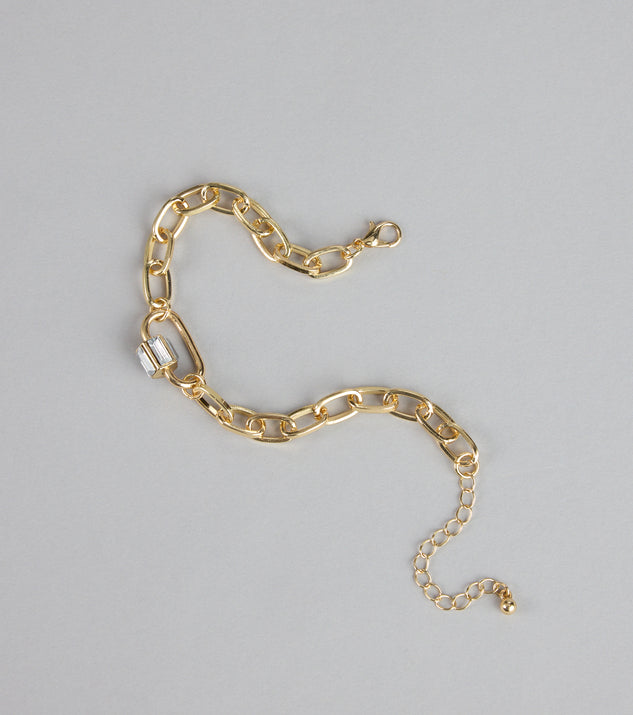 Windsor Linked Luxe Rhinestone Chain Bracelet
