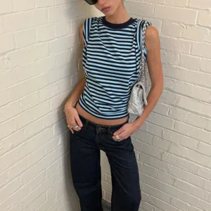 Lioness Lioness Bloom Short Sleeve Top Navy Sea Stripe Lioness Bloom Short Sleeve Top Navy Sea Stripe