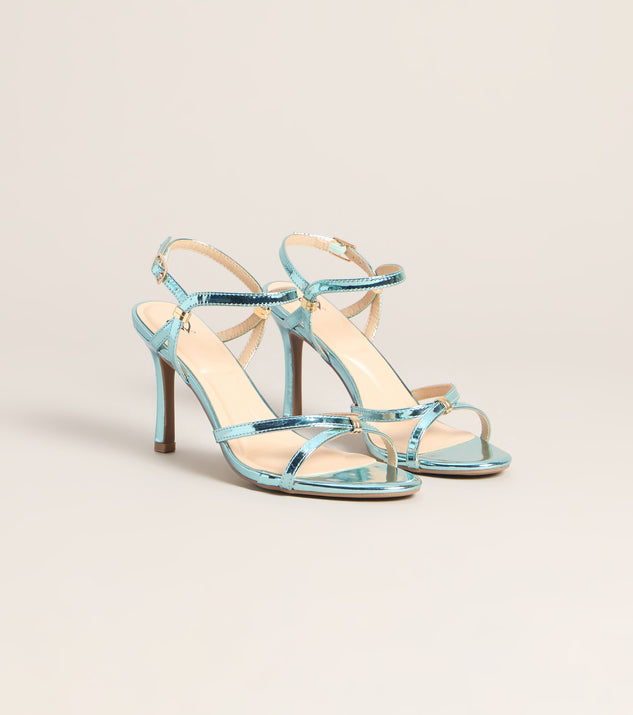 Windsor Liquid Shine Strappy Stiletto Heels