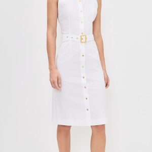 L'AGENCE Lisette Sleeveless Buttondown Dress