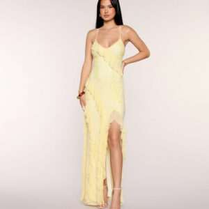Windsor Lisi Mesh Applique Ruffle Formal Dress Lisi Mesh Applique Ruffle Formal Dress