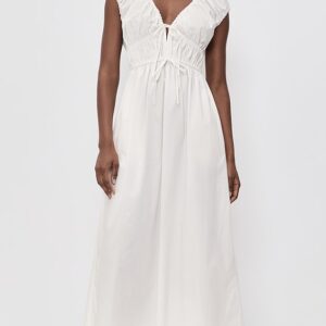 WAYF Liv Ruched Midi Dress