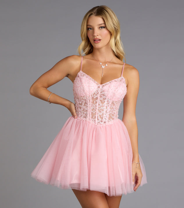 Windsor Liza Corset Tulle Skater Dress