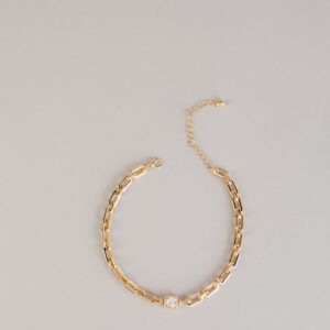 Locked In Shine Rhinestone Chunky Chain Necklace