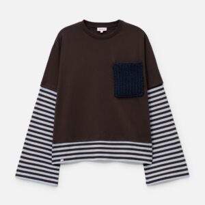 Charles Jeffrey Loverboy Long Sleeve 2-In-1 Tee With Knit Patch Long Sleeve 2-In-1 Tee With Knit Patch