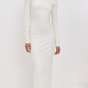 Long Sleeve Crew Neck Maxi Dress