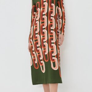 La DoubleJ Long Sleeve Midi Swing Dress